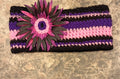 Sunflower Themed Headband / Ear Warmer (Purple, Pink, Black)