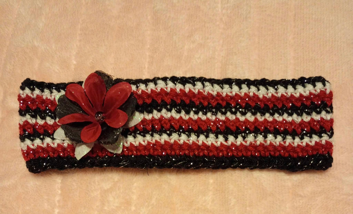 Multi-Color Headband (Red/Black/White)
