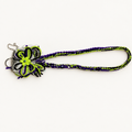 Cleaned-up purple-and-green wristlet